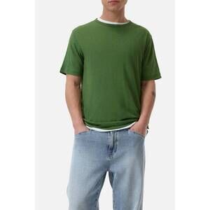 NEW CLOSED linen blend crew t-shirt in ranger green
